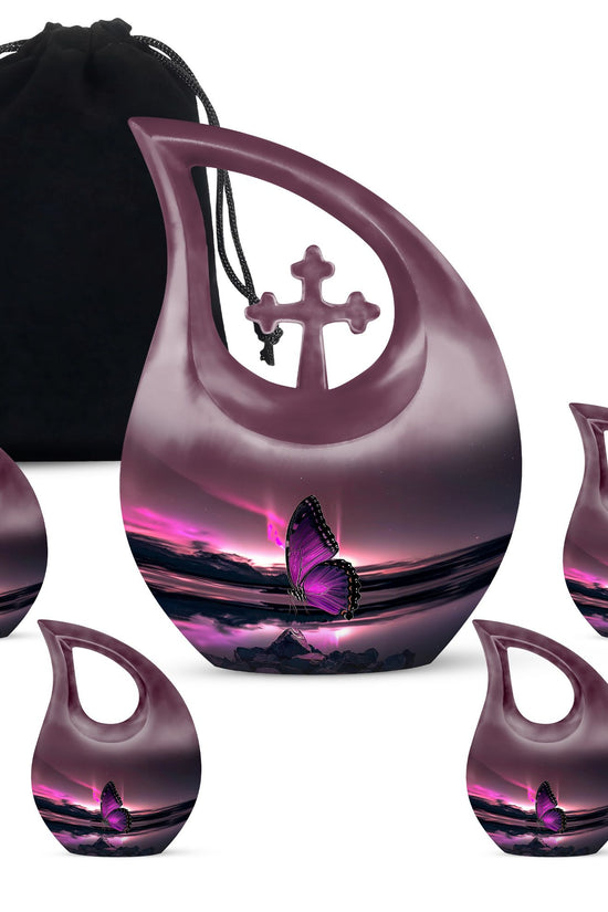 Purple Butterfly Urns For Ashes - Urn For Human Ashes Adult Male