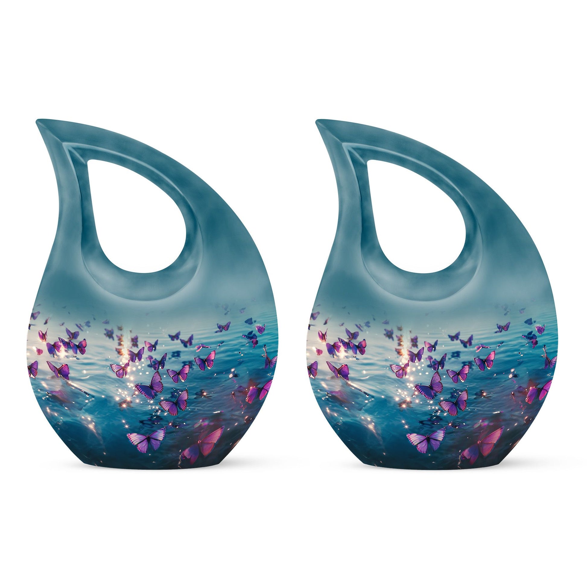 Purple Butterfly Urns For Ashes - Urns For Adult Female