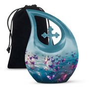 Purple Butterfly Urns For Ashes - Urns For Adult Female