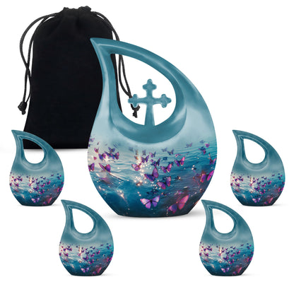 Purple Butterfly Urns For Ashes - Urns For Adult Female