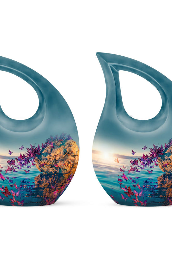 Purple Butterfly Urns For Ashes - Urns For Human Ashes Adult Male