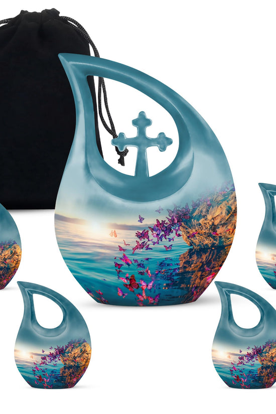Purple Butterfly Urns For Ashes - Urns For Human Ashes Adult Male