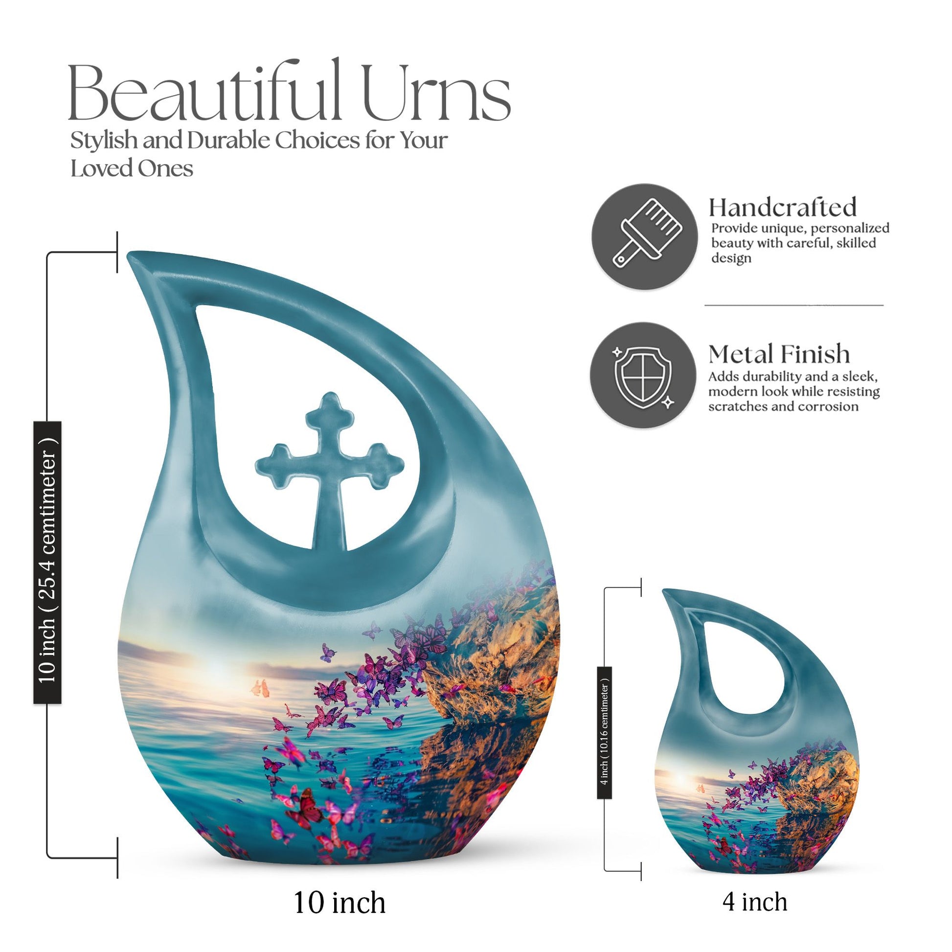 Purple Butterfly Urns For Ashes - Urns For Human Ashes Adult Male