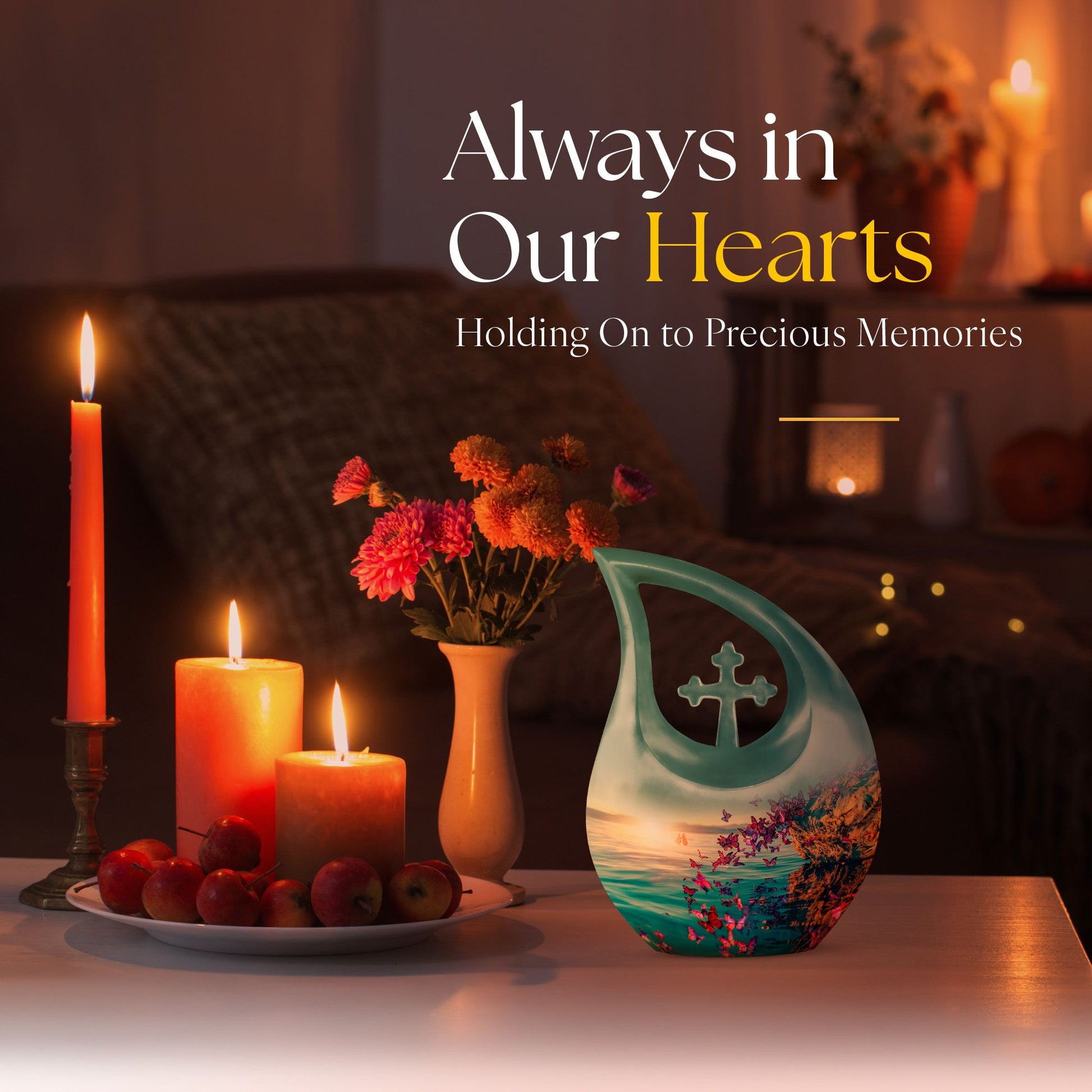 Purple Butterfly Urns For Ashes - Urns For Human Ashes Adult Male