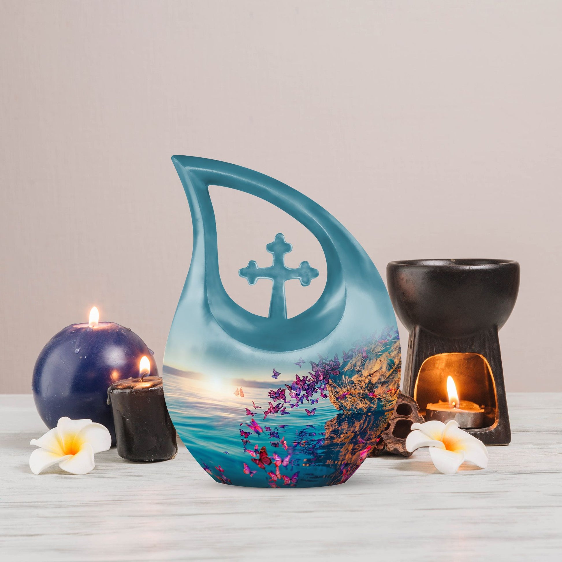 Purple Butterfly Urns For Ashes - Urns For Human Ashes Adult Male