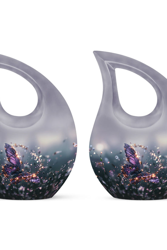 Purple Butterfly Urns For Ashes - Urn For Ashes Adult Male Small Keepsake