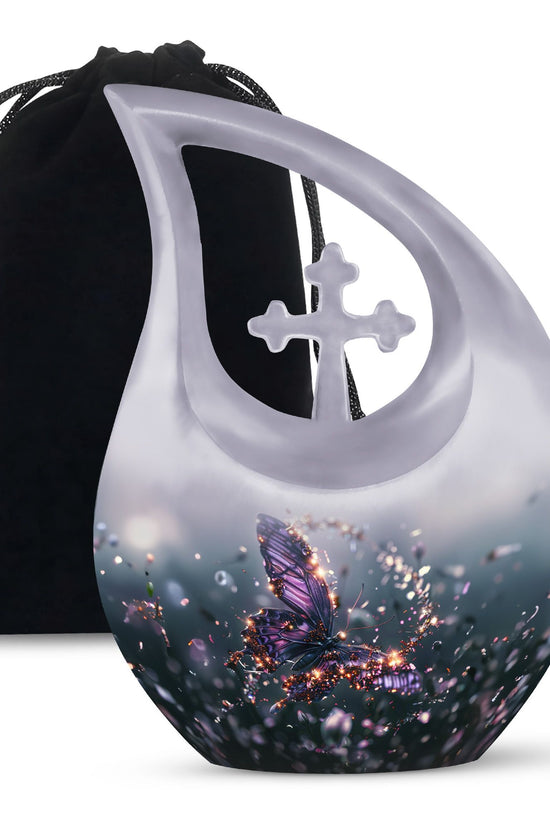 Purple Butterfly Urns For Ashes - Urn For Ashes Adult Male Small Keepsake