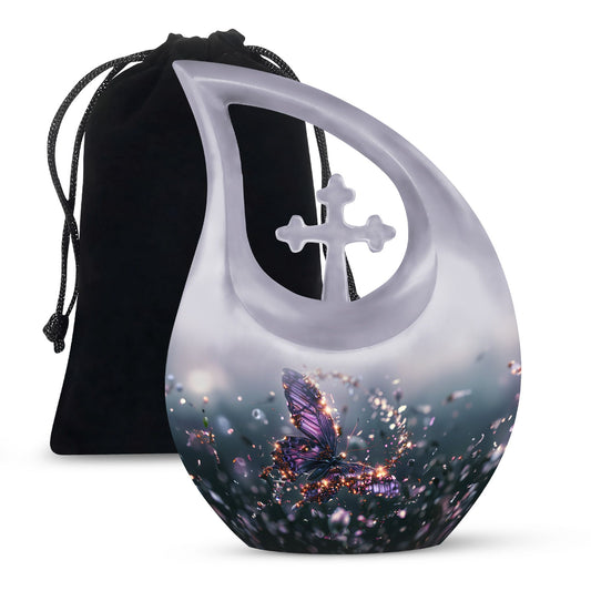 Purple Butterfly Urns For Ashes - Urn For Ashes Adult Male Small Keepsake