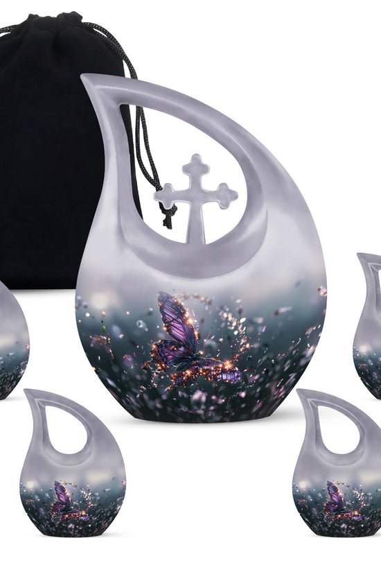 Purple Butterfly Urns For Ashes - Urn For Ashes Adult Male Small Keepsake