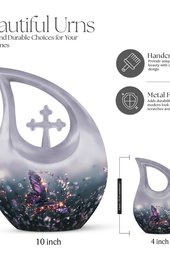 Purple Butterfly Urns For Ashes - Urn For Ashes Adult Male Small Keepsake