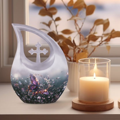 Purple Butterfly Urns For Ashes - Urn For Ashes Adult Male Small Keepsake