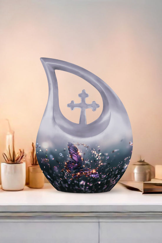 Purple Butterfly Urns For Ashes - Urn For Ashes Adult Male Small Keepsake