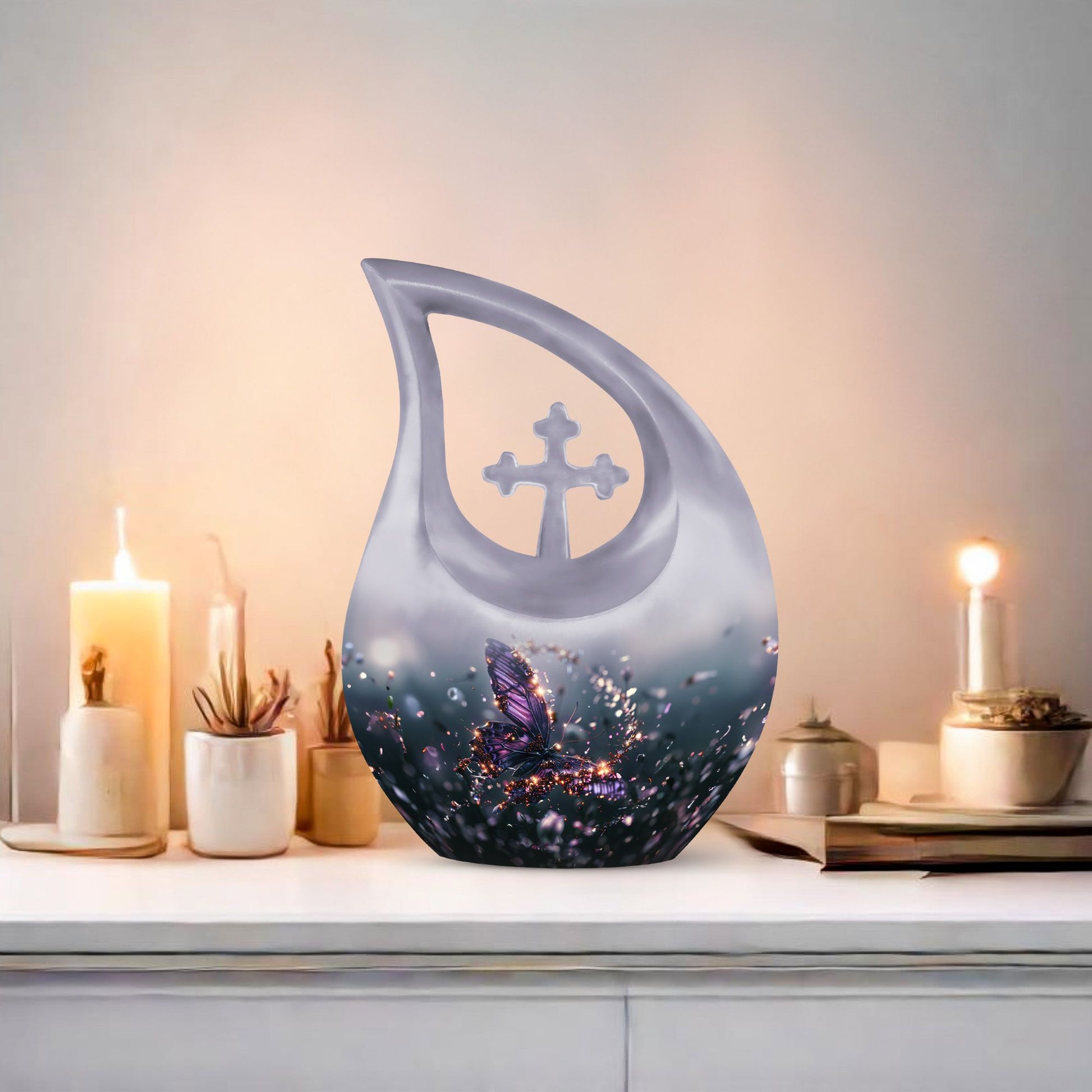 Purple Butterfly Urns For Ashes - Urn For Ashes Adult Male Small Keepsake
