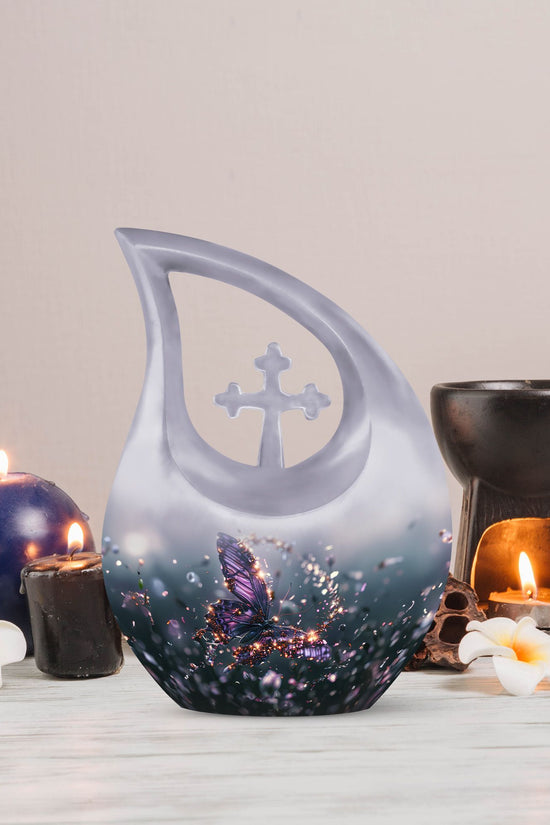 Purple Butterfly Urns For Ashes - Urn For Ashes Adult Male Small Keepsake