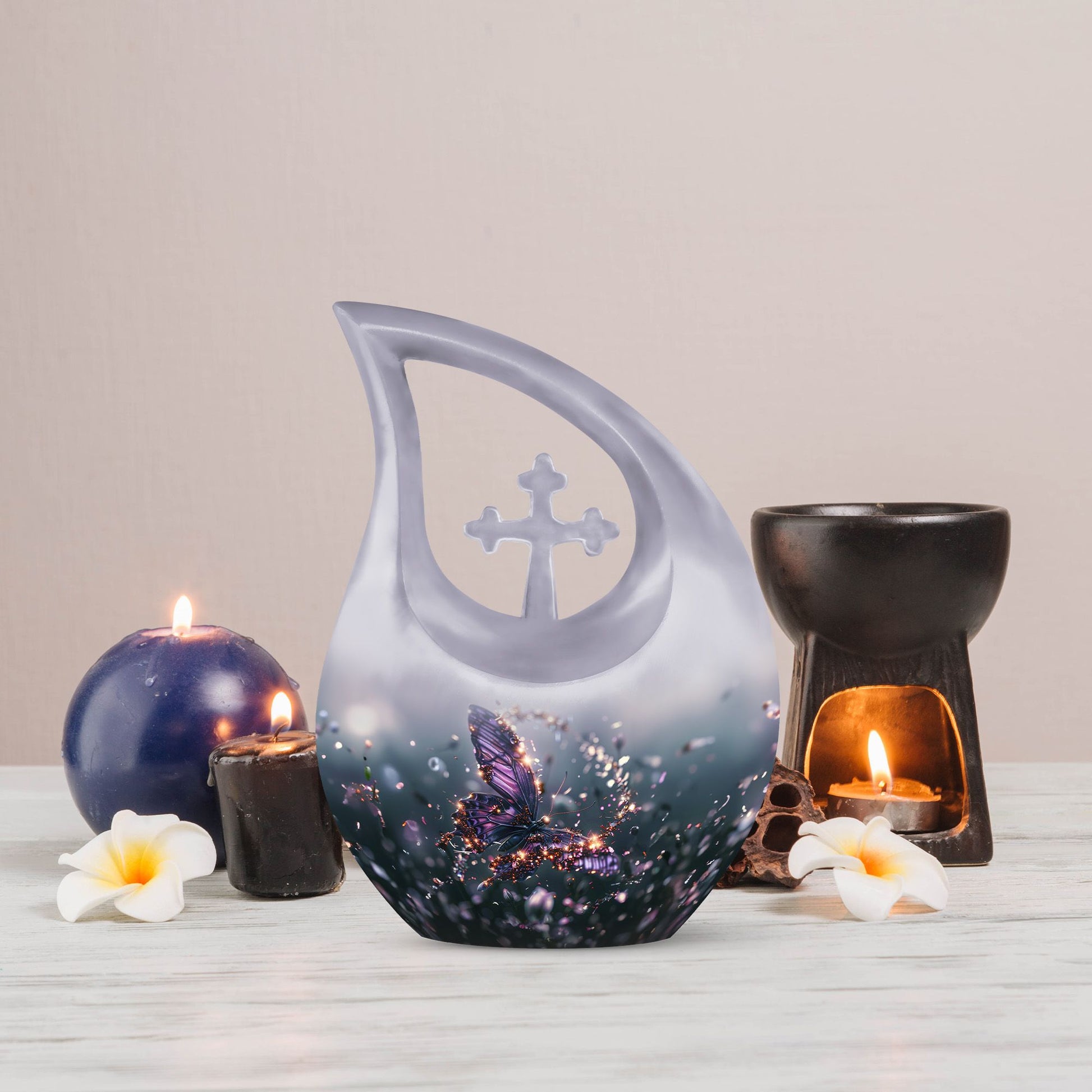 Purple Butterfly Urns For Ashes - Urn For Ashes Adult Male Small Keepsake