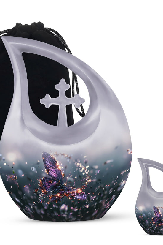 Purple Butterfly Urns For Ashes - Urn For Ashes Adult Male Small Keepsake