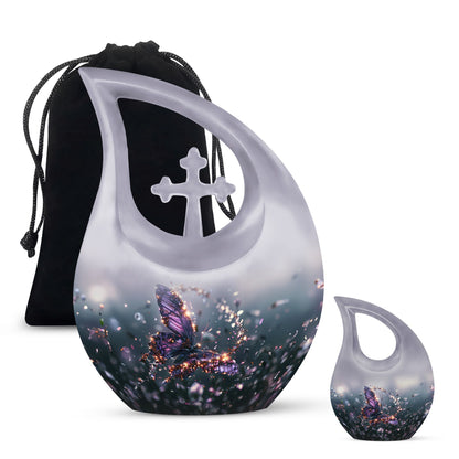 Purple Butterfly Urns For Ashes - Urn For Ashes Adult Male Small Keepsake