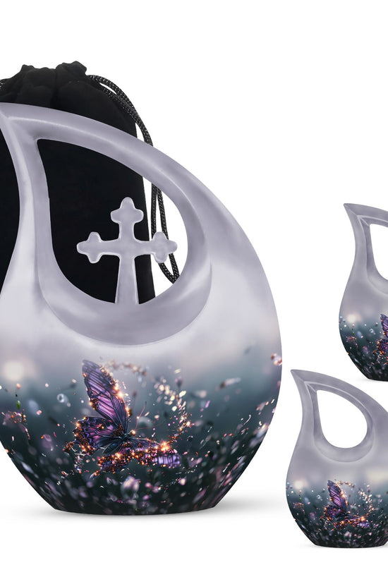 Purple Butterfly Urns For Ashes - Urn For Ashes Adult Male Small Keepsake