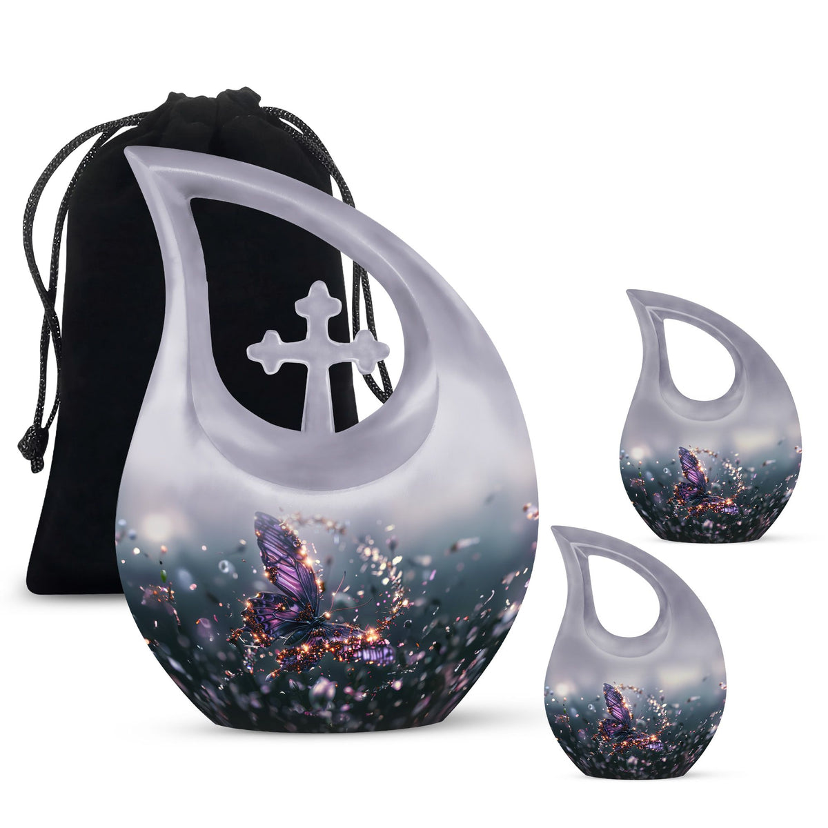 Purple Butterfly Urns For Ashes - Urn For Ashes Adult Male Small Keepsake