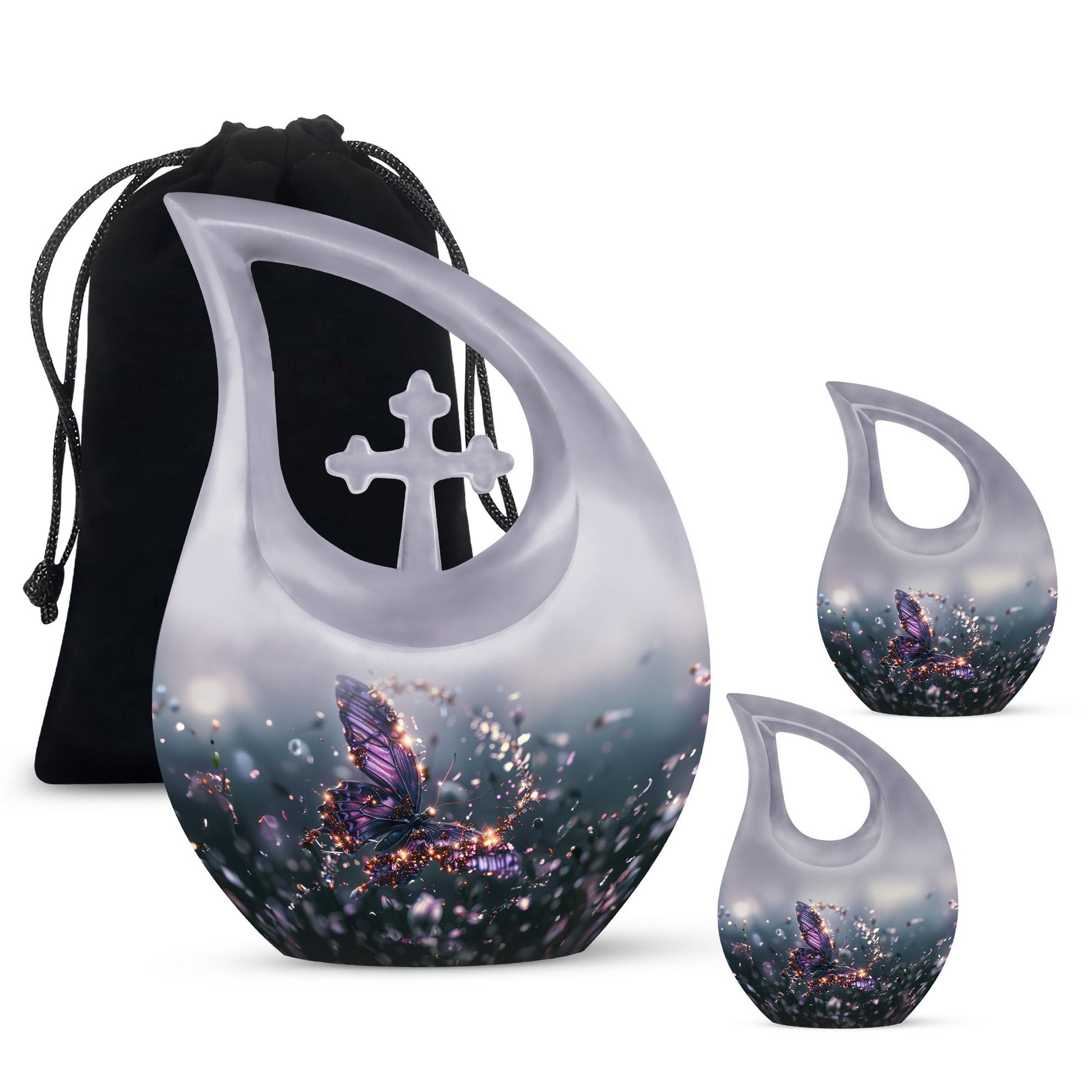 Purple Butterfly Urns For Ashes - Urn For Ashes Adult Male Small Keepsake