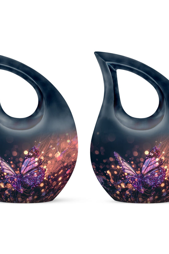 Purple Butterfly Urns For Ashes - Small Urns For Human Ashes Adult Female