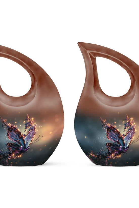 Purple Butterfly Urns For Ashes - Urns For Human Ashes Adult Male Burial