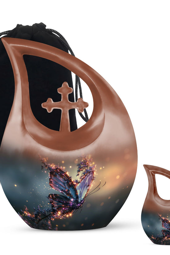 Purple Butterfly Urns For Ashes - Urns For Human Ashes Adult Male Burial