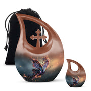 Purple Butterfly Urns For Ashes - Urns For Human Ashes Adult Male Burial