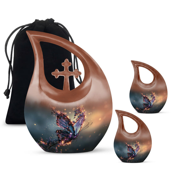 Purple Butterfly Urns For Ashes - Urns For Human Ashes Adult Male Burial