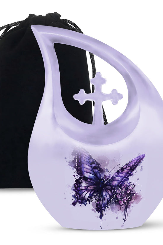 Purple Butterfly Urns For Ashes - Urns For Human Ashes Adult Male Dad