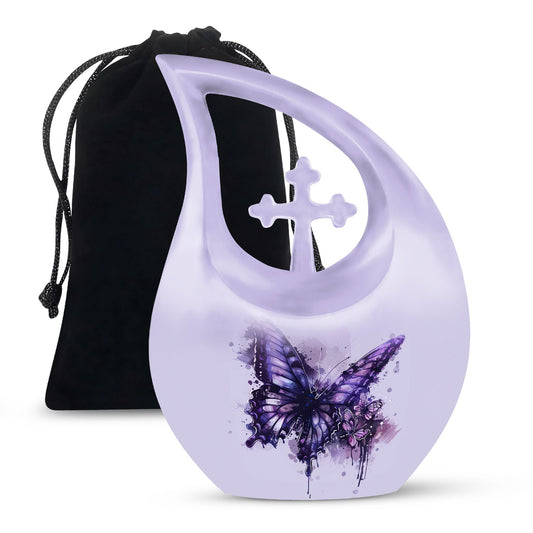 Purple Butterfly Urns For Ashes - Urns For Human Ashes Adult Male Dad