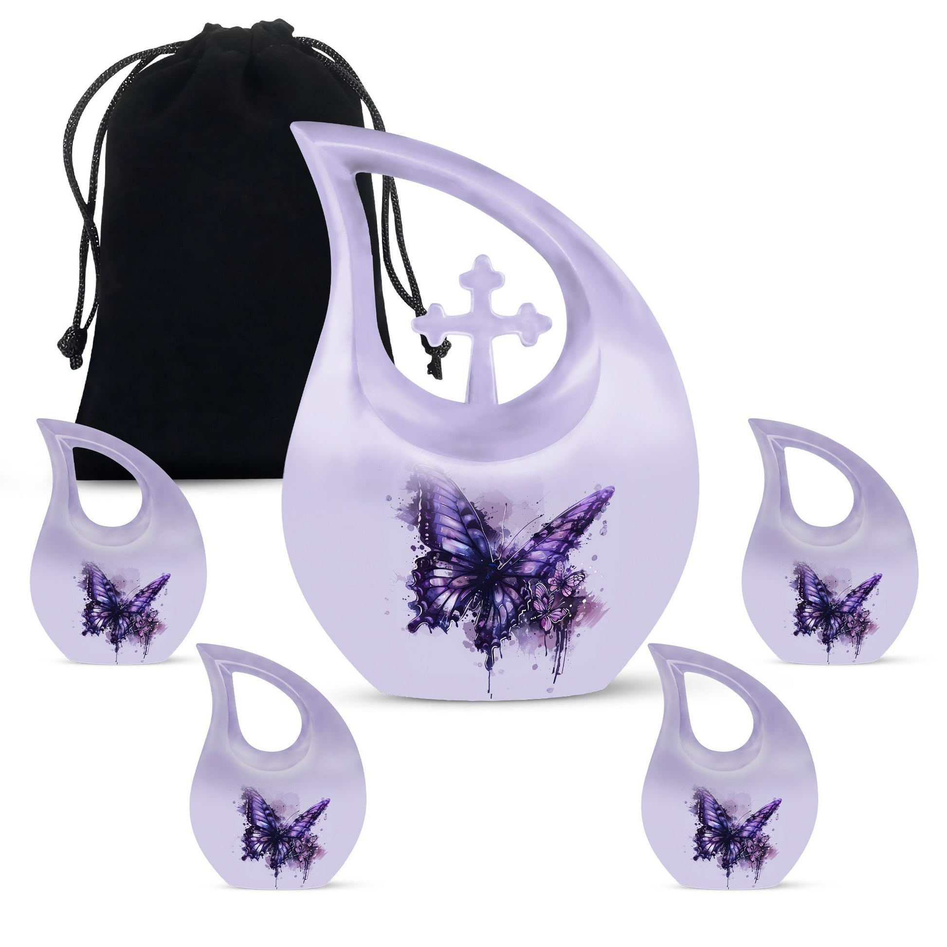 Purple Butterfly Urns For Ashes - Urns For Human Ashes Adult Male Dad