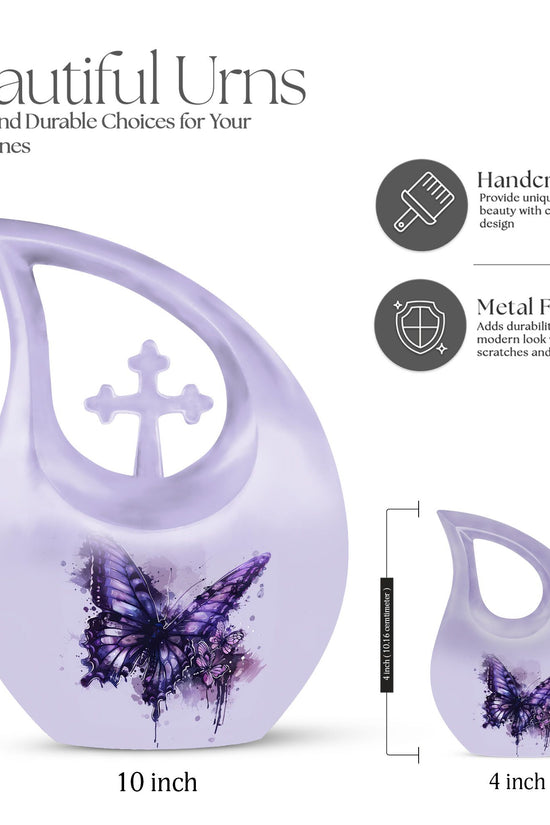 Purple Butterfly Urns For Ashes - Urns For Human Ashes Adult Male Dad