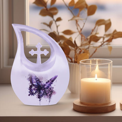 Purple Butterfly Urns For Ashes - Urns For Human Ashes Adult Male Dad