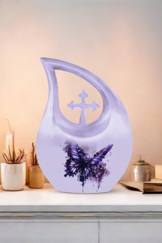 Purple Butterfly Urns For Ashes - Urns For Human Ashes Adult Male Dad