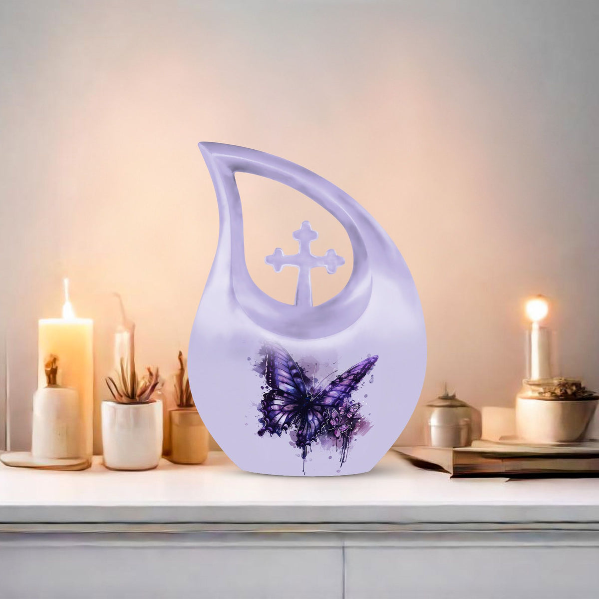 Purple Butterfly Urns For Ashes - Urns For Human Ashes Adult Male Dad