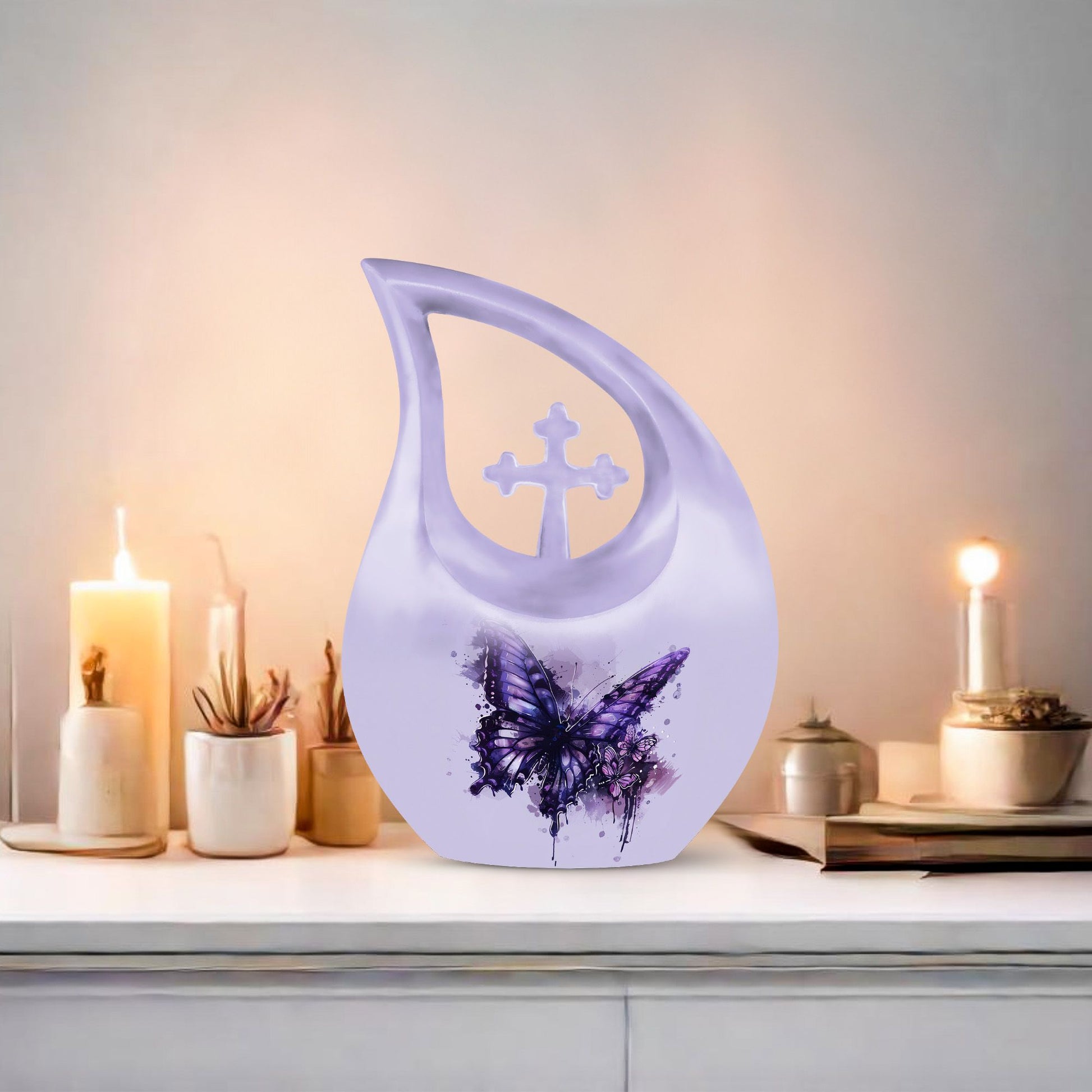 Purple Butterfly Urns For Ashes - Urns For Human Ashes Adult Male Dad