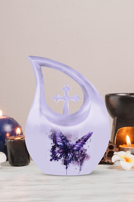 Purple Butterfly Urns For Ashes - Urns For Human Ashes Adult Male Dad