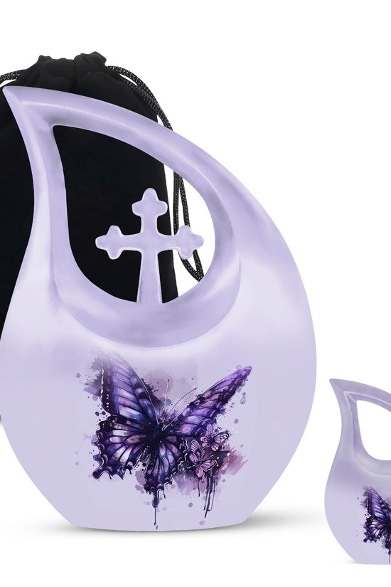 Purple Butterfly Urns For Ashes - Urns For Human Ashes Adult Male Dad