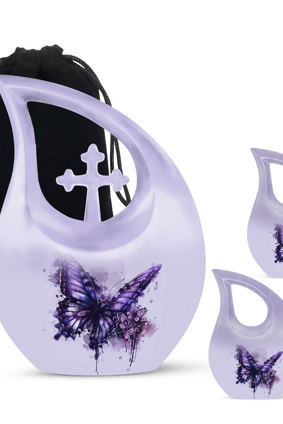 Purple Butterfly Urns For Ashes - Urns For Human Ashes Adult Male Dad