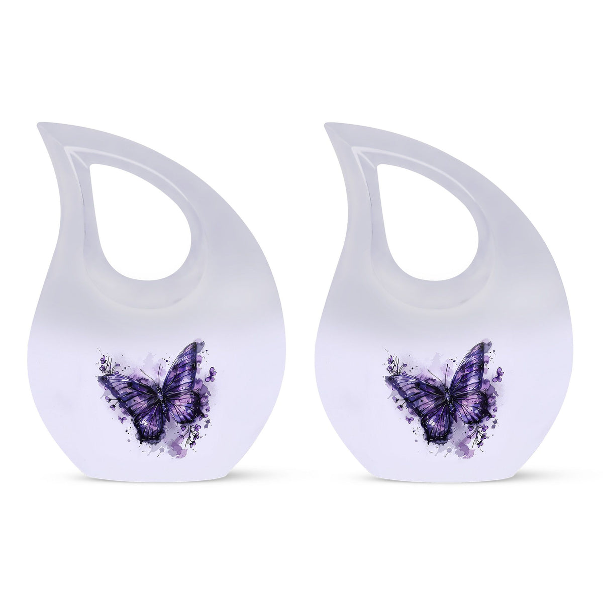 Purple Butterfly Urns For Ashes - Urns For Adult Female Small
