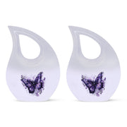 Purple Butterfly Urns For Ashes - Urns For Adult Female Small