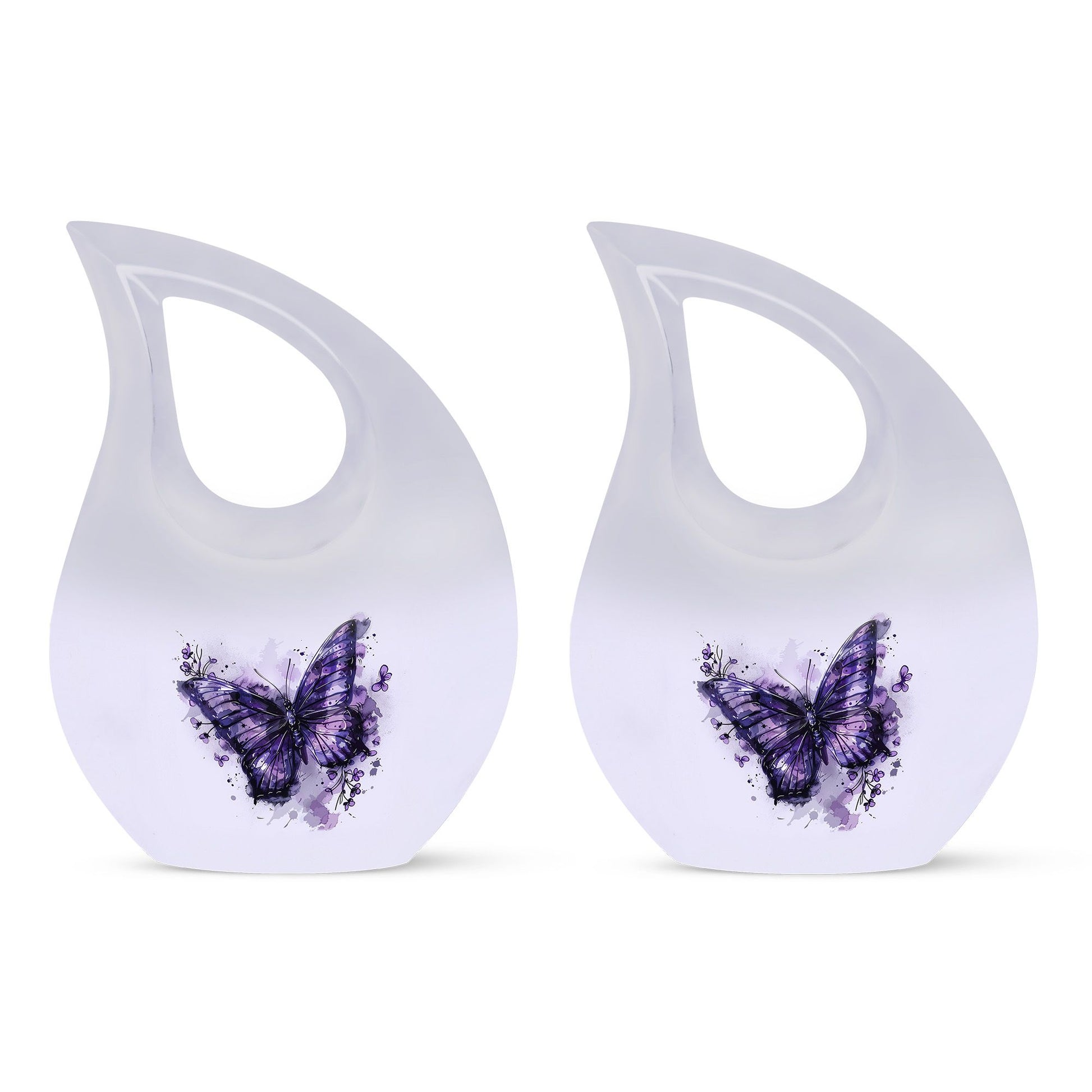 Purple Butterfly Urns For Ashes - Urns For Adult Female Small