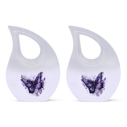Purple Butterfly Urns For Ashes - Urns For Adult Female Small