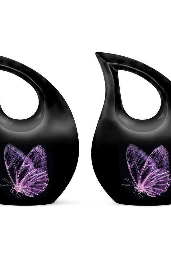 Purple Butterfly Urns For Ashes - Urns For Adult Male Dad