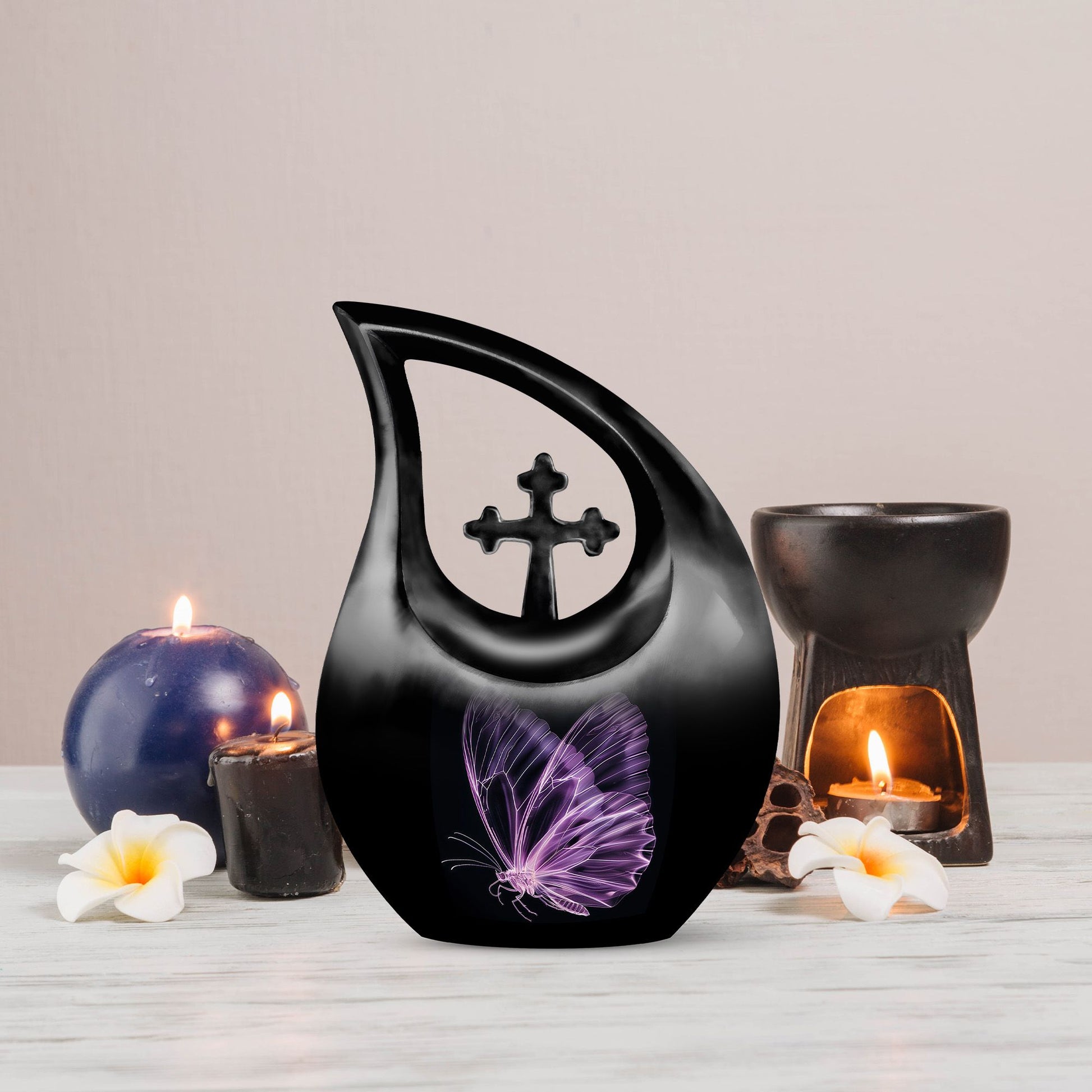 Purple Butterfly Urns For Ashes - Urns For Adult Male Dad