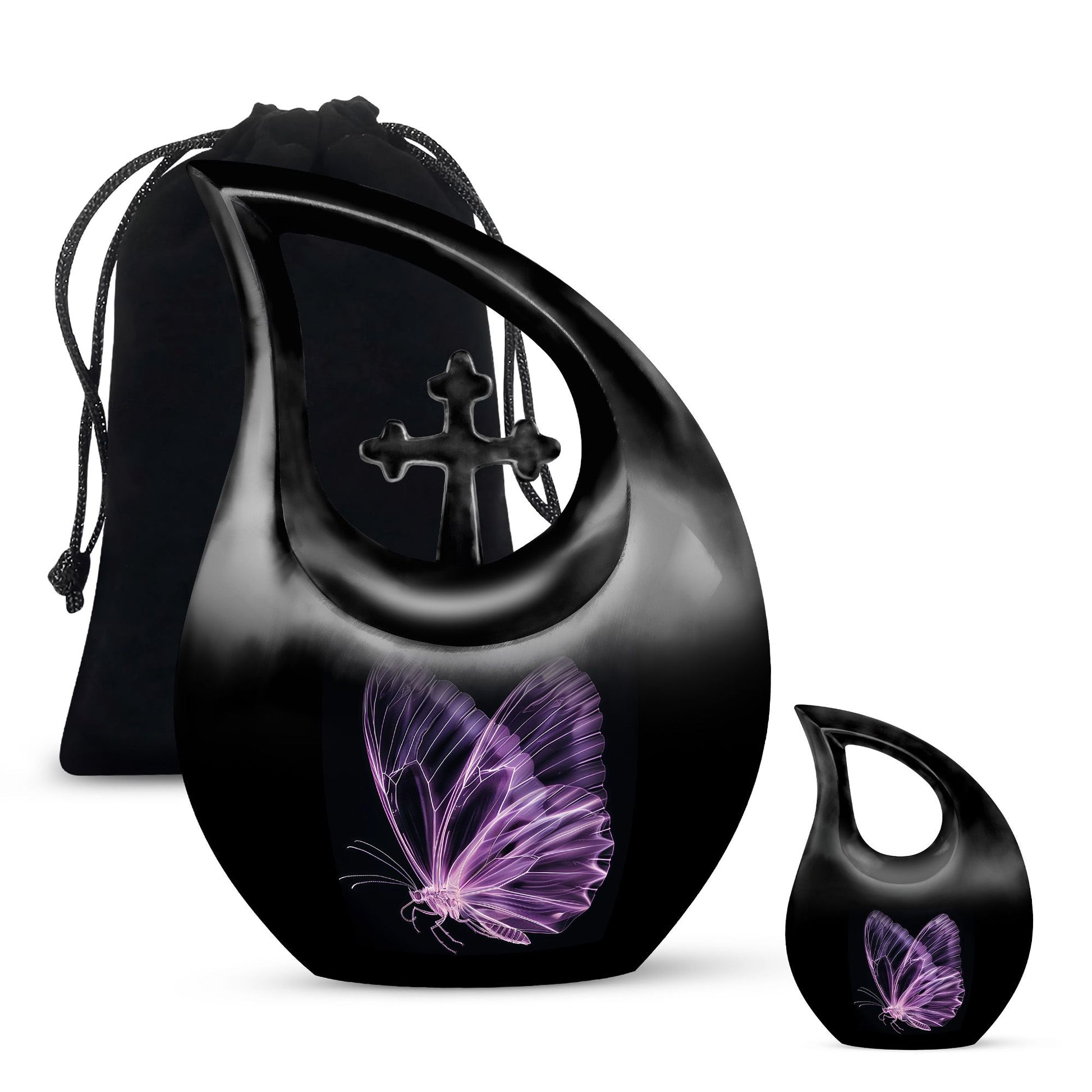 Purple Butterfly Urns For Ashes - Urns For Adult Male Dad