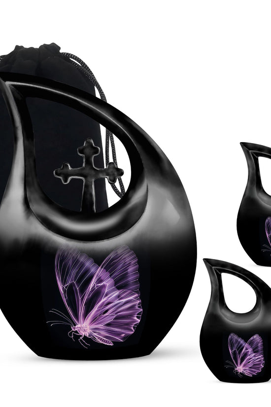 Purple Butterfly Urns For Ashes - Urns For Adult Male Dad