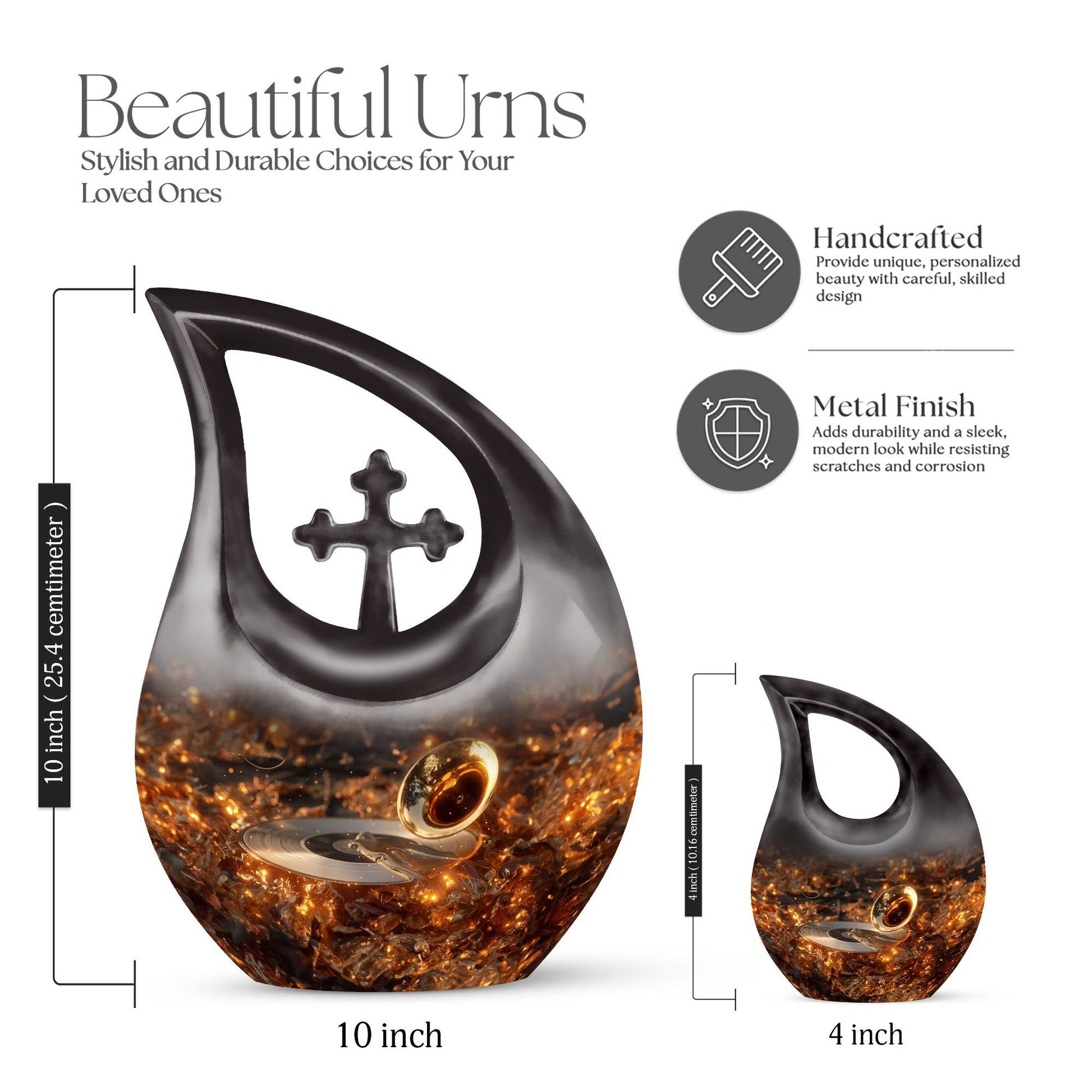 Gramophone Urns For Ashes - Small Urns For Ashes Adult Male