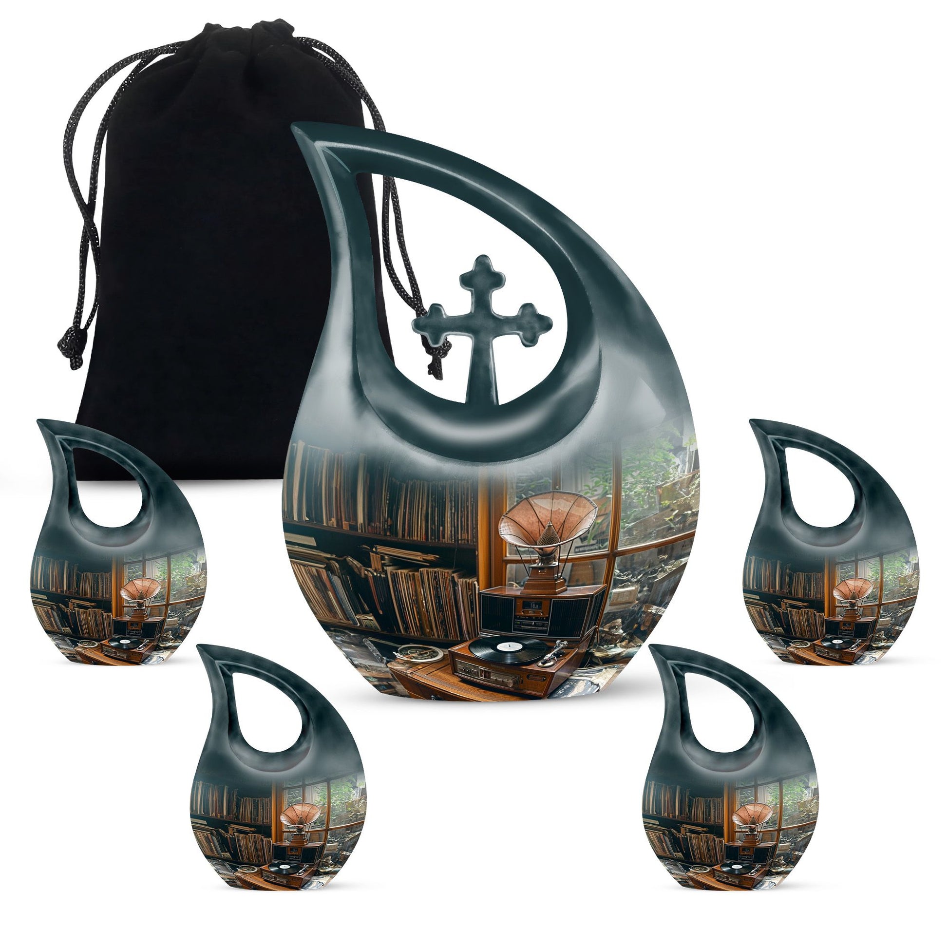 Gramophone Urns For Ashes - Small Urns For Human Ashes Adult Male